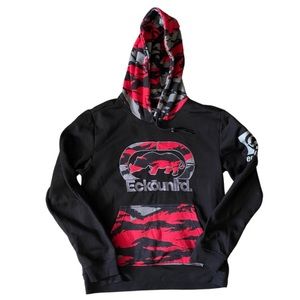 ECKO UNLIMITED Men’s Black Red Pullover Hoodie Size L